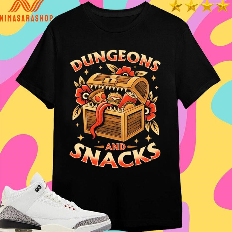 Dungeons And Snacks - Adult & Kids T-Shirts, Sweatshirts & Hoodies apparel design preview 1