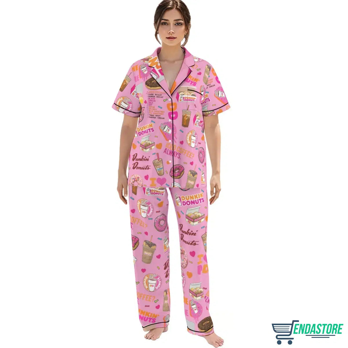 Dunkin Donuts Christmas Pajamas Set 3D Christmas Sweater - Holiday Gift product image 2