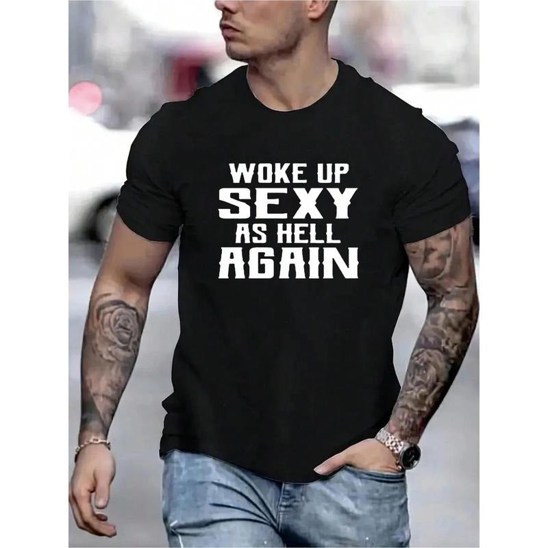 Durable Print "Woke Up Sexy As Hell Again" Black - Adult & Kids T-Shirts, Sweatshirts & Hoodies apparel design preview 1