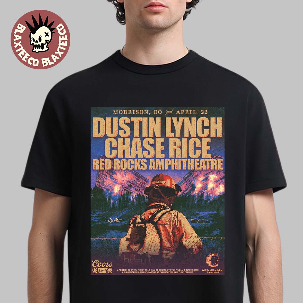Dustin Lynch And Chase Rice Live At Red Rocks - Adult & Kids T-Shirts, Sweatshirts & Hoodies apparel design preview 1