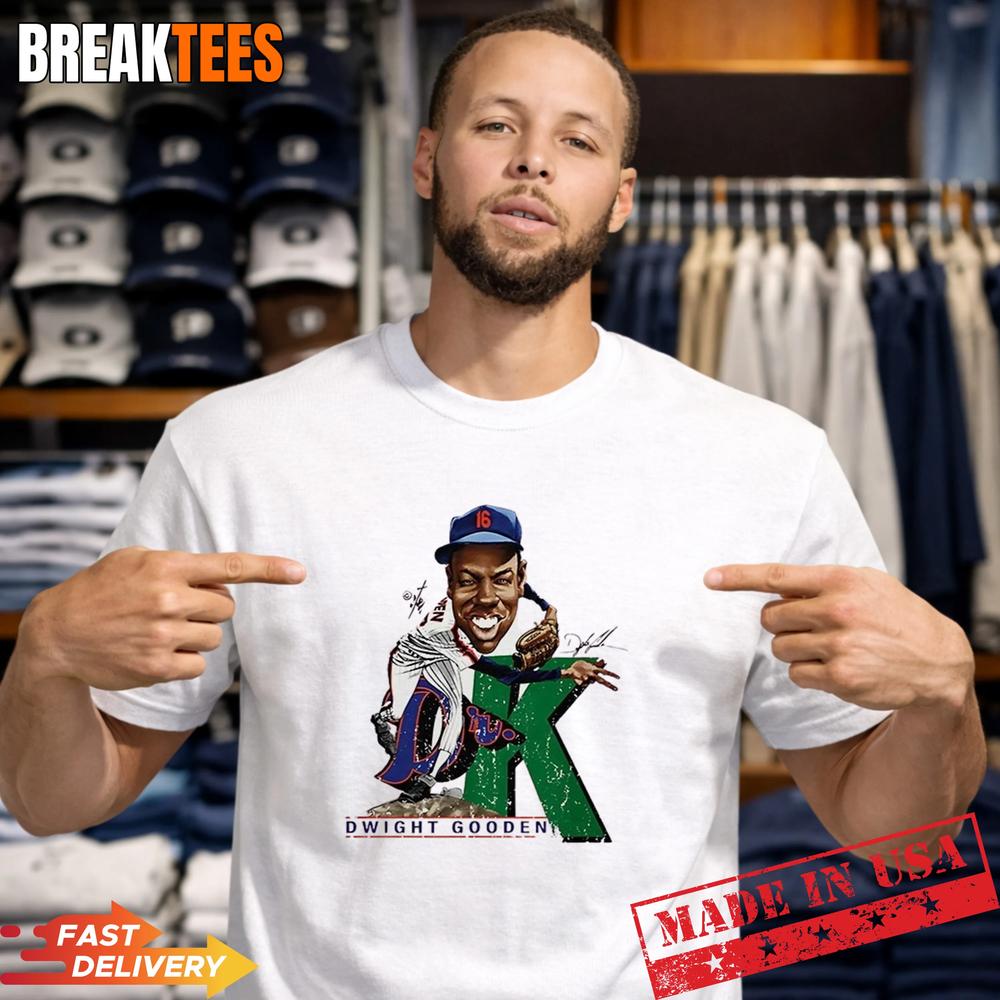 Dwight Gooden New York Mets MLB Signature Caricature - Adult & Kids T-Shirts, Sweatshirts & Hoodies apparel design preview 1