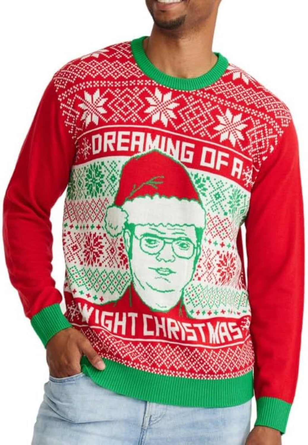 Ripple Junction The Office Unisex Pullover Dreaming of A Dwight Christmas Christmas Sweater - Holiday Gift product image