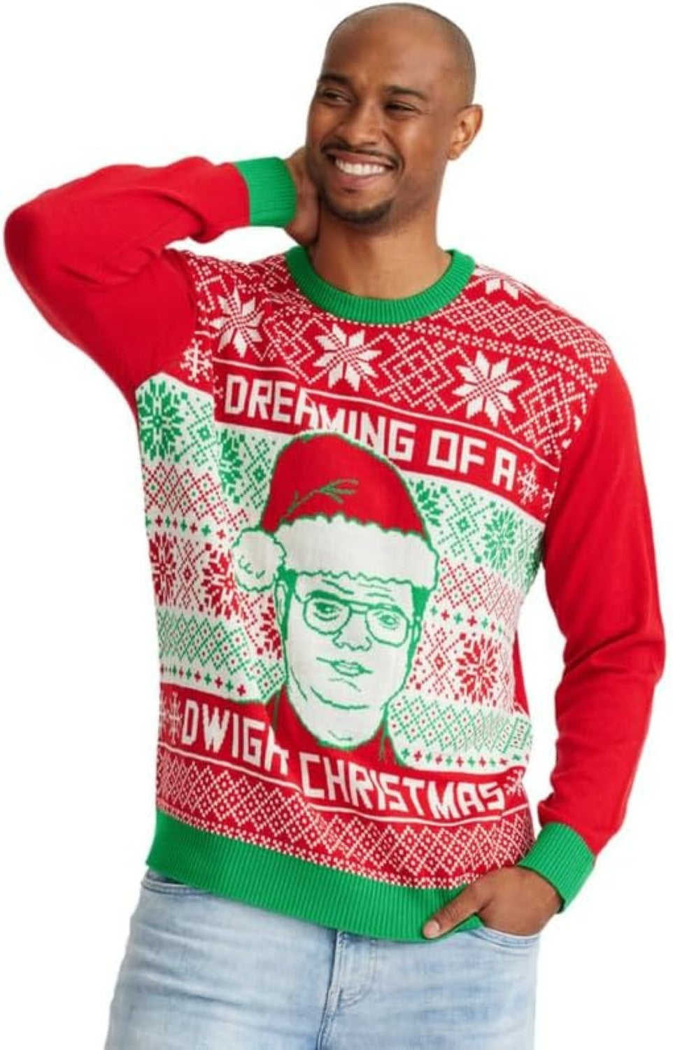 Ripple Junction The Office Unisex Pullover Dreaming of A Dwight Christmas Christmas Sweater - Holiday Gift product image 2