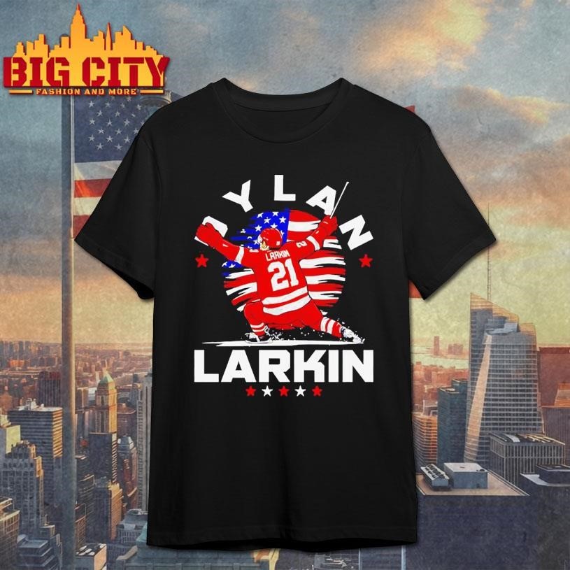 Dylan Larkin Detroit USA Flag Celebration graphic - Adult & Kids T-Shirts, Sweatshirts & Hoodies apparel design preview 1