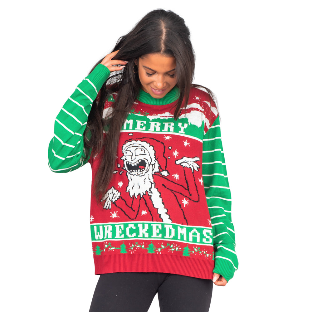 Rick & Morty Merry Wreckedmas Graphic Sweater - Gift Idea product image 3