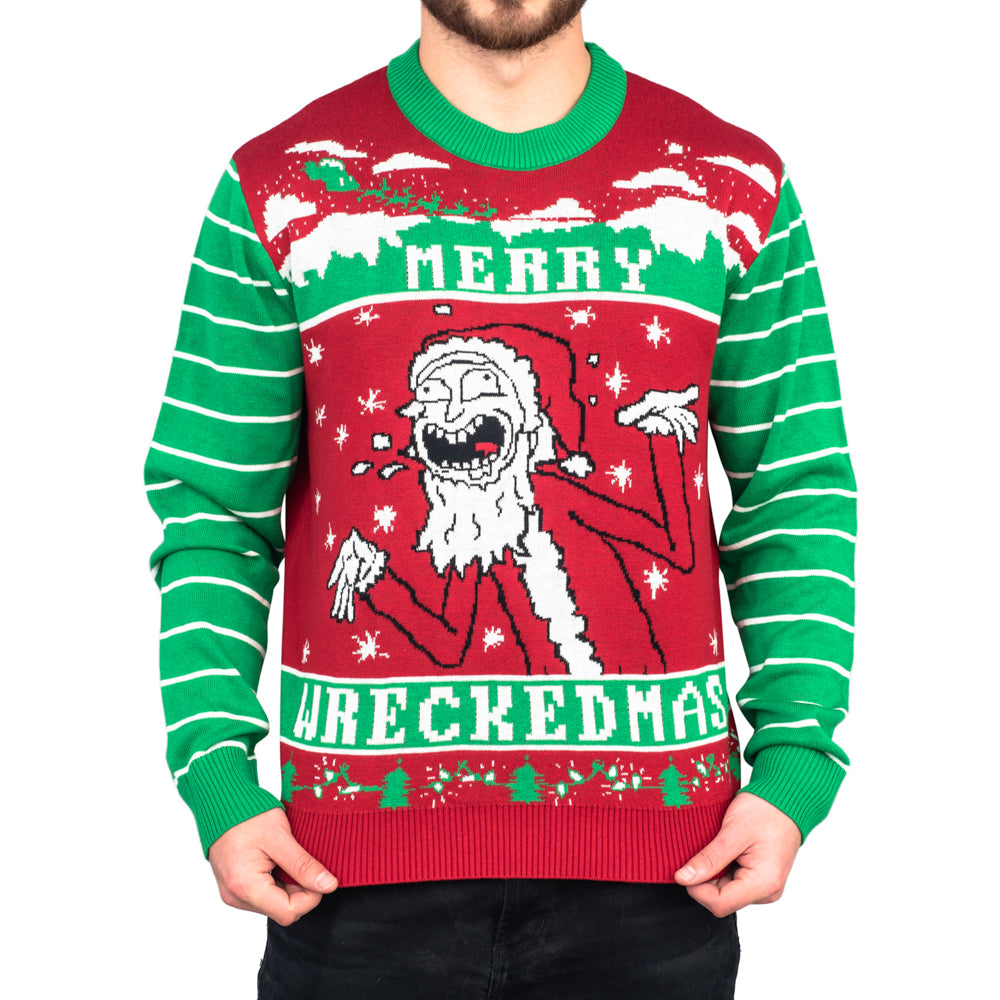 Rick & Morty Merry Wreckedmas Graphic Sweater - Gift Idea product image