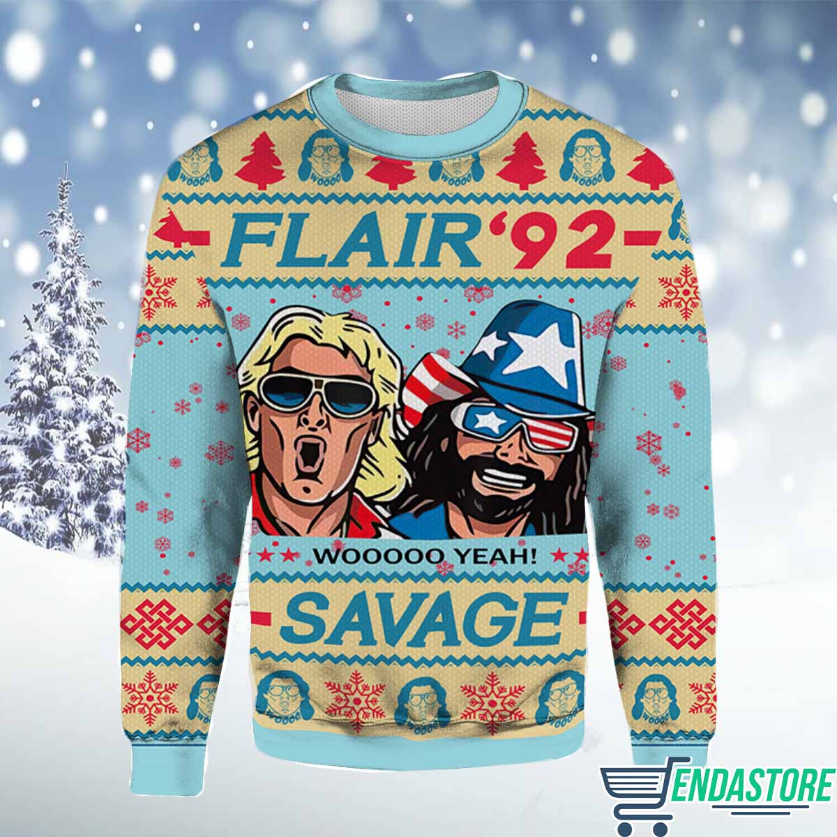 Flair 92 Savage 3D Ugly Christmas Sweater - Holiday Gift product image