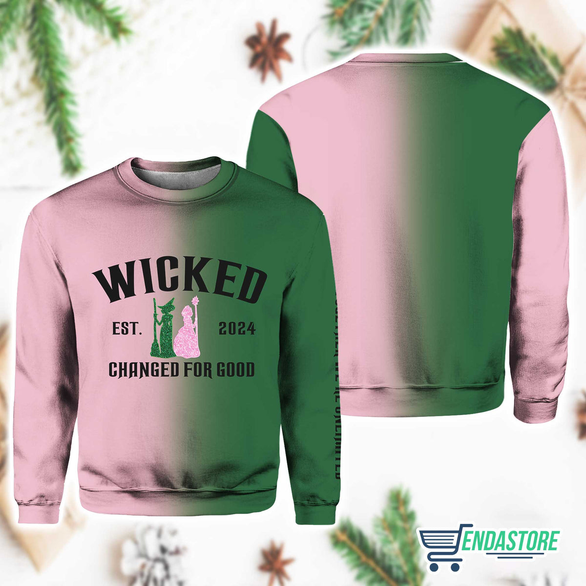 Movie Inspired Witch and Princess Contrast Gradient Sweatshirt 3D Sweater - Gift Idea product image 2
