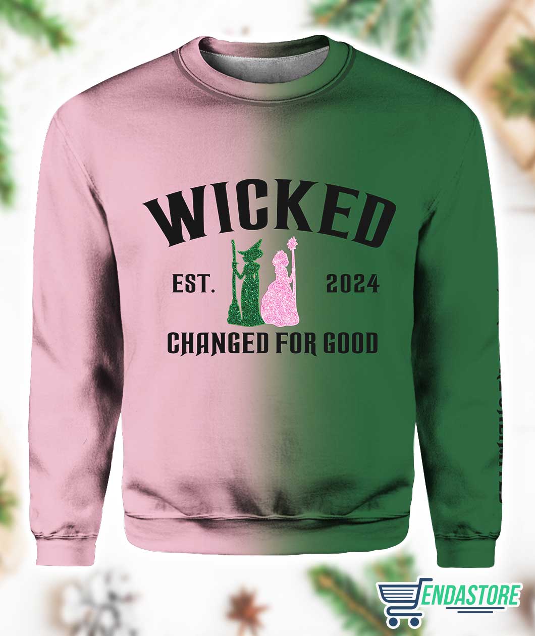 Movie Inspired Witch and Princess Contrast Gradient Sweatshirt 3D Sweater - Gift Idea product image 3