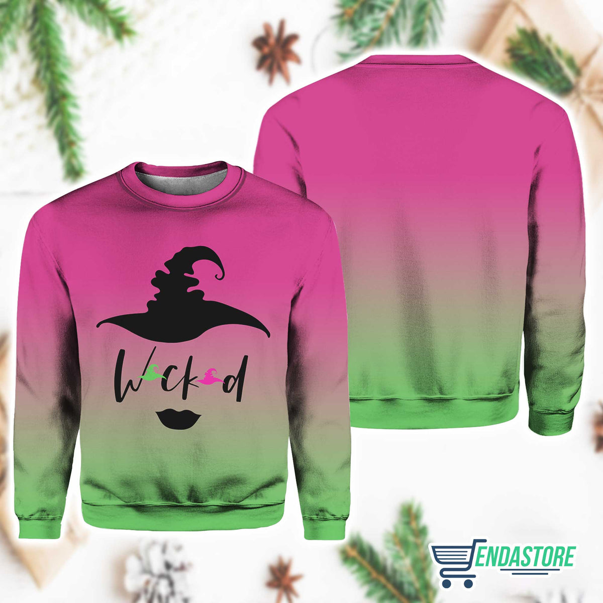 Women’s Witch Printed Round Neck Sweatshirt 3D Sweater - Gift Idea product image 2