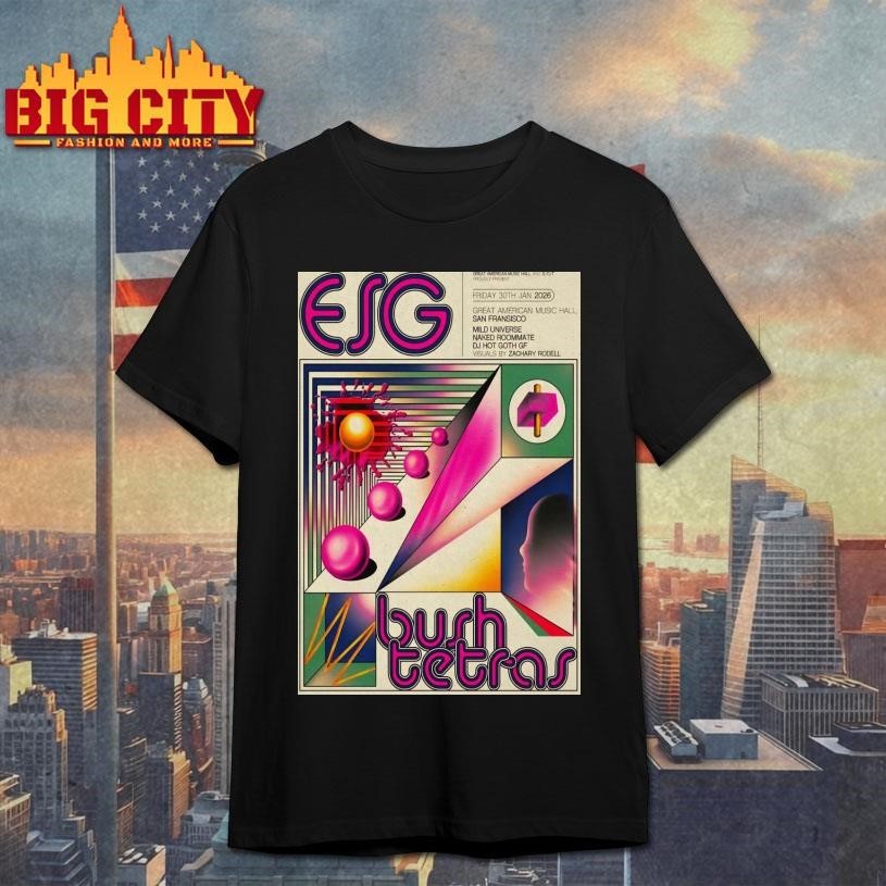 ESG And Bush Tetras Tour San Francisco CA On Jan 30 - Adult & Kids T-Shirts, Sweatshirts & Hoodies apparel design preview 1