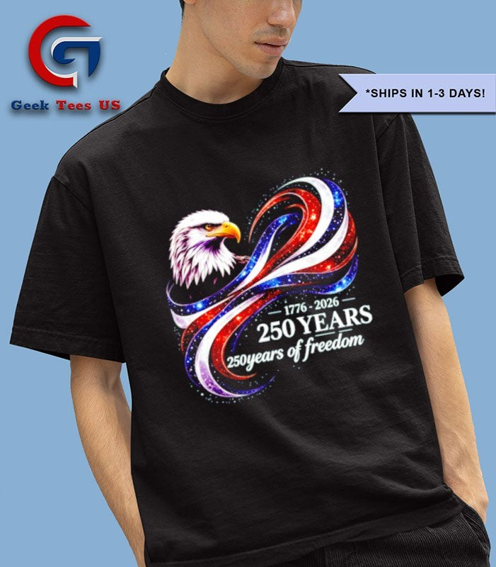 Eagle 250 Years Of Freedom 1776-2026 - Adult & Kids T-Shirts, Sweatshirts & Hoodies apparel design preview 1