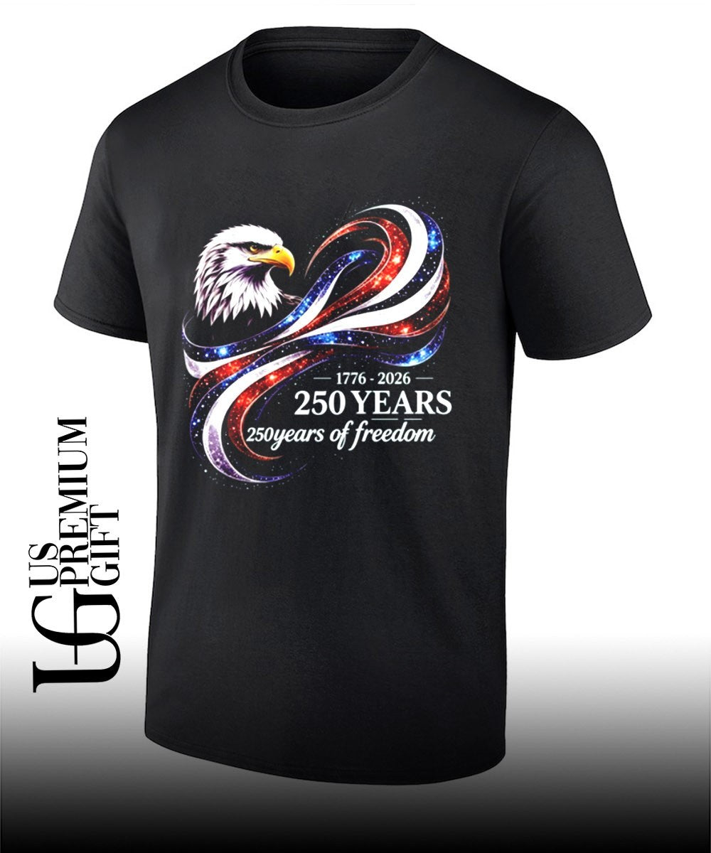 Eagle 250 Years Of Freedom 1776-2026 - Adult & Kids T-Shirts, Sweatshirts & Hoodies apparel design preview 1