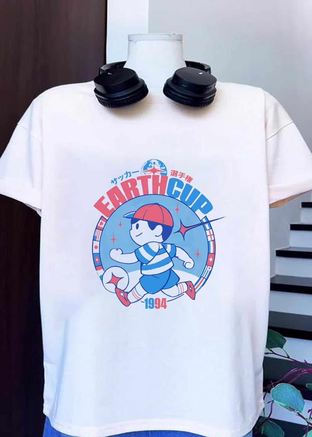 Earth Cup 1994 Soccer Tournament Ness Running With - Adult & Kids T-Shirts, Sweatshirts & Hoodies apparel design preview 1