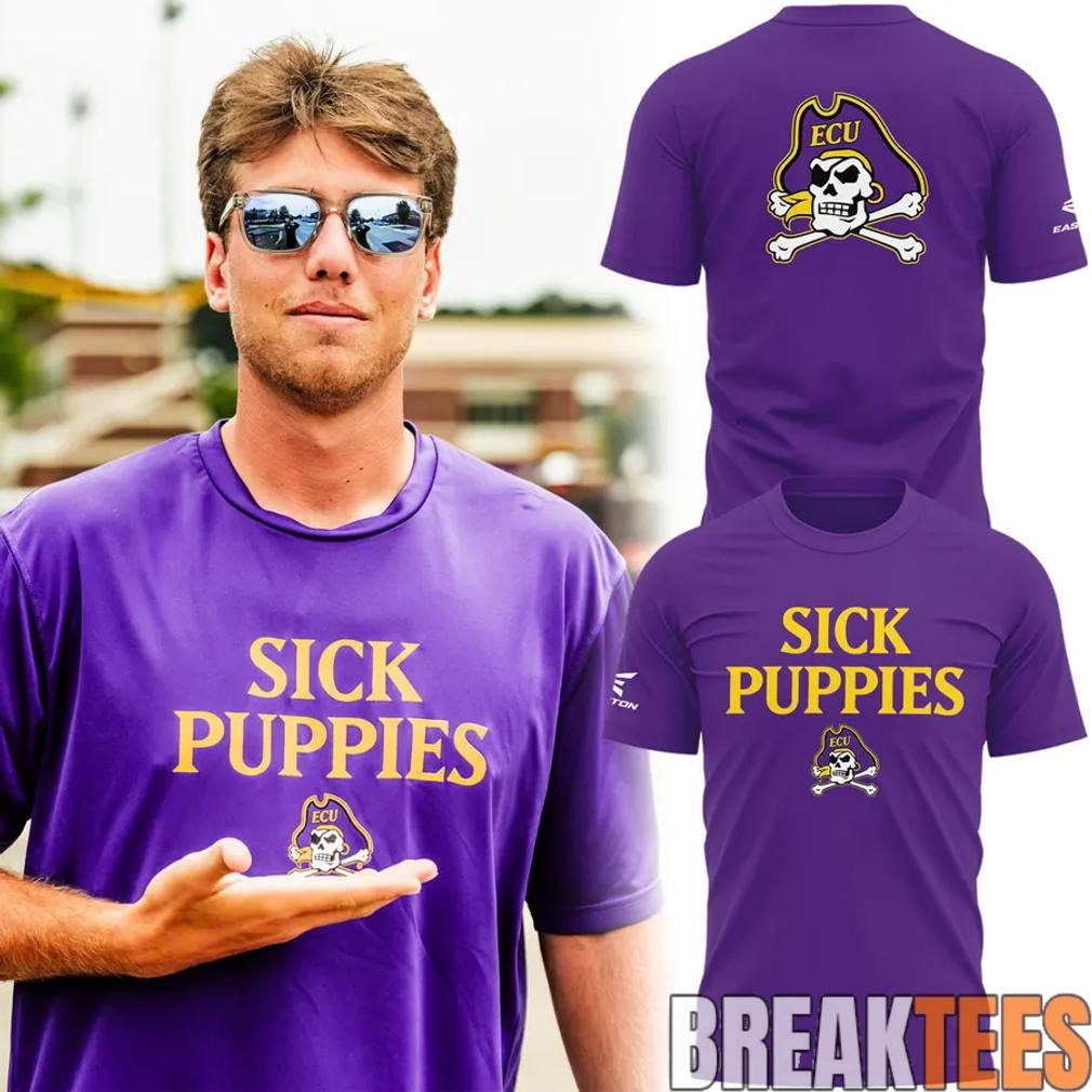 East Carolina Pirates 'Sick Puppies' - Adult & Kids T-Shirts, Sweatshirts & Hoodies apparel design preview 1