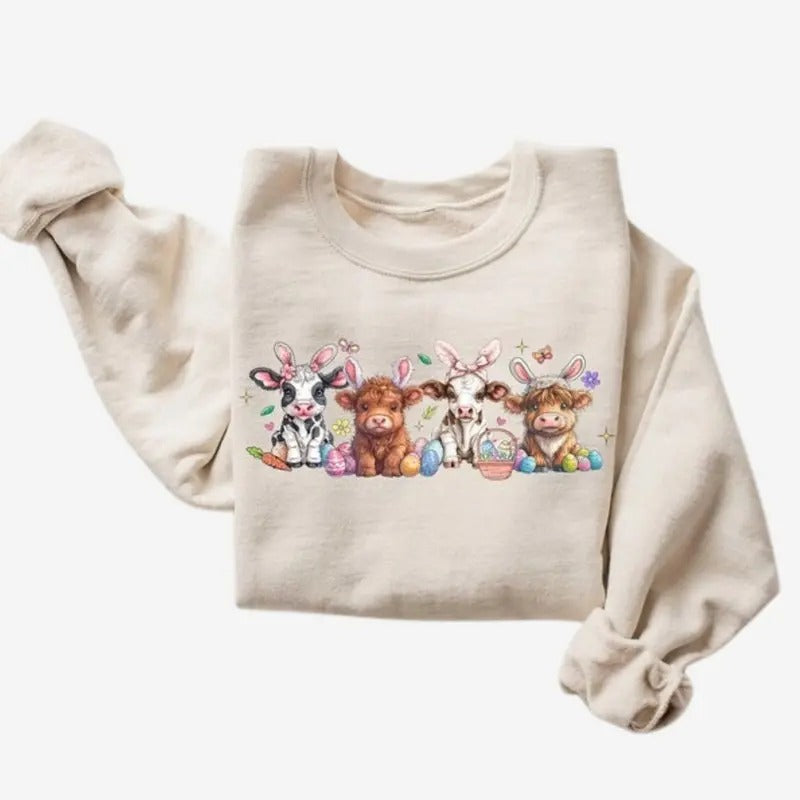 Easter Cow Heifer Day - Adult & Kids T-Shirts, Sweatshirts & Hoodies apparel design preview 1
