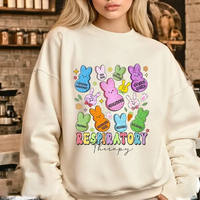 Easter Respiratory Therapist Casual Street Fleece - Adult & Kids T-Shirts, Sweatshirts & Hoodies apparel design preview 1