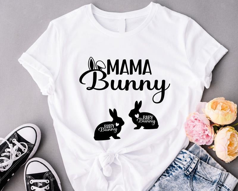 Easter Twin Pregnancy Announcement Expecting Mama Mom - Adult & Kids T-Shirts, Sweatshirts & Hoodies apparel design preview 1