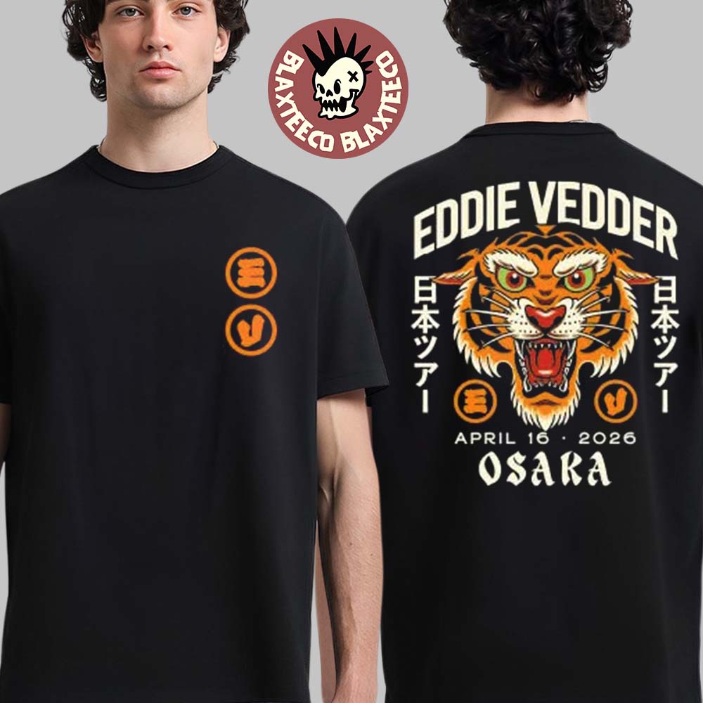 Eddie Vedder Osaka Japan 2026 Tiger Event At Festival - Adult & Kids T-Shirts, Sweatshirts & Hoodies apparel design preview 1