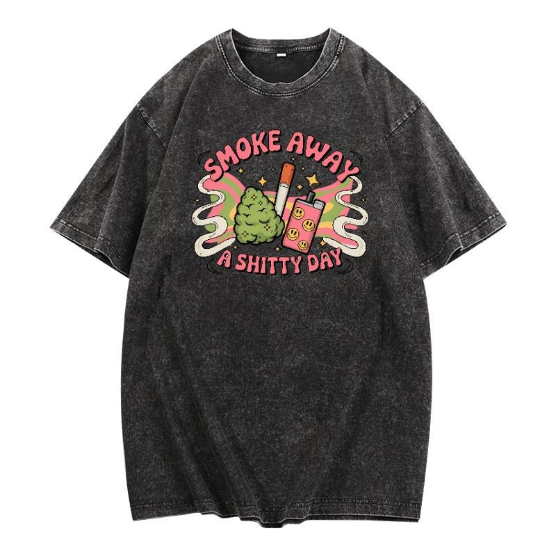 Edgy Washed Flaunt Your Coping Mechanism Unique - Adult & Kids T-Shirts, Sweatshirts & Hoodies apparel design preview 1
