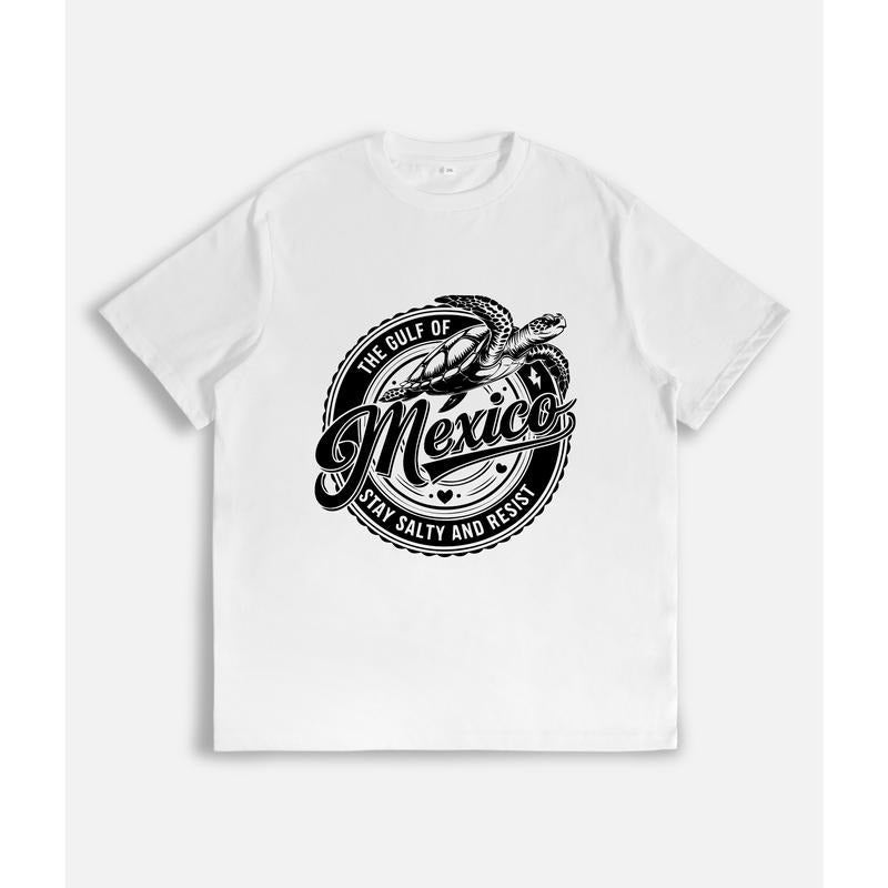 Edgy Coastal Inspired Gulf Mexico Stay Salty Resist" - Adult & Kids T-Shirts, Sweatshirts & Hoodies apparel design preview 1