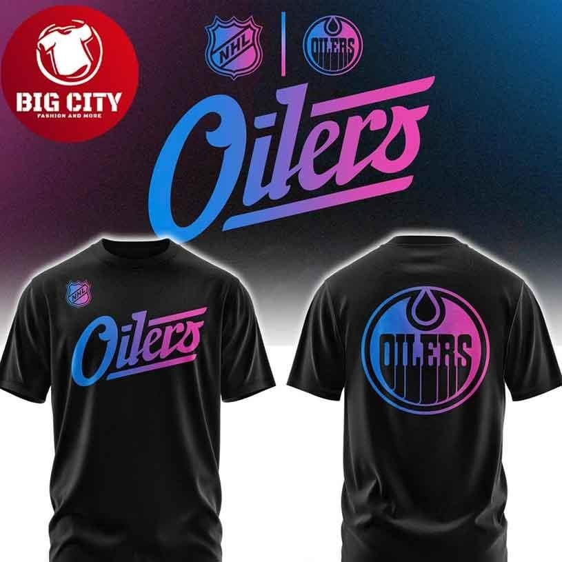 Edmonton Oilers Cyberpunk Vibe 2026 Night Two Sided - Adult & Kids T-Shirts, Sweatshirts & Hoodies apparel design preview 1