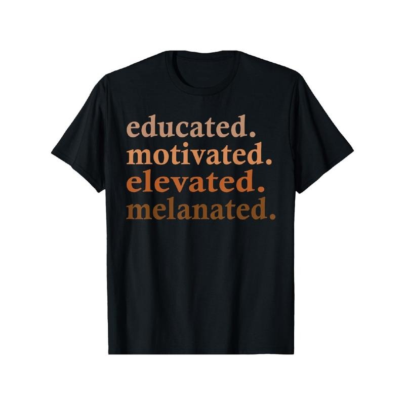 Educated Motivated Elevated Melanated Black Pride - Adult & Kids T-Shirts, Sweatshirts & Hoodies apparel design preview 1