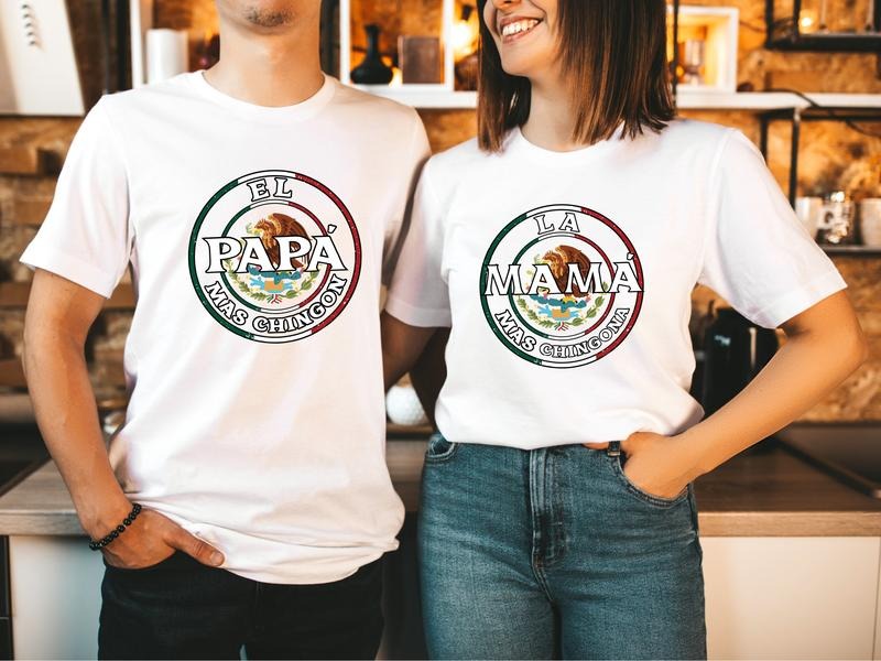 El Mama Mas Chingona Matching Mexican Family Papa - Adult & Kids T-Shirts, Sweatshirts & Hoodies apparel design preview 1