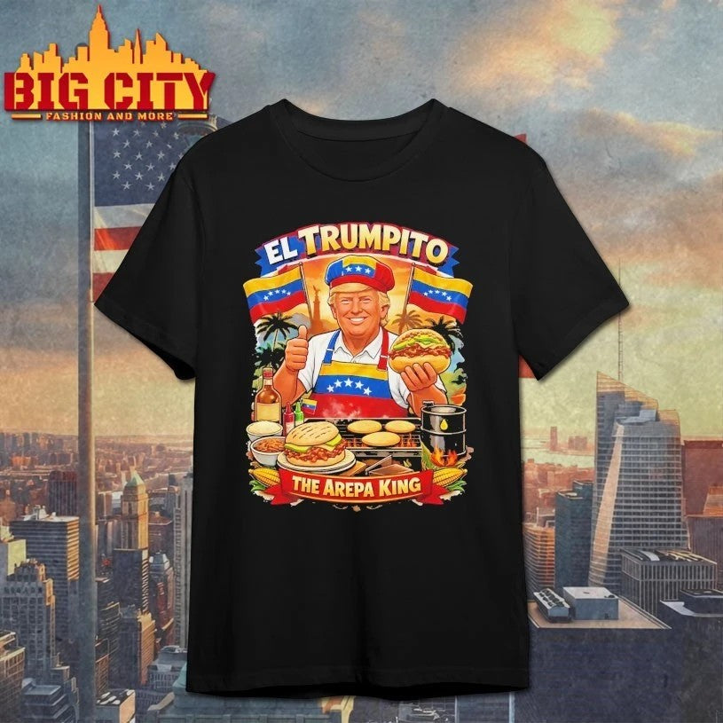 El Trumpito Arepa King Venezuelan Food Street Humor - Adult & Kids T-Shirts, Sweatshirts & Hoodies apparel design preview 1