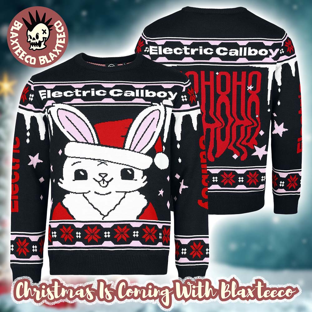 Electric Callboy Santa Rabbit Hohoho Knitted Ugly Christmas Sweater - Holiday Gift product image