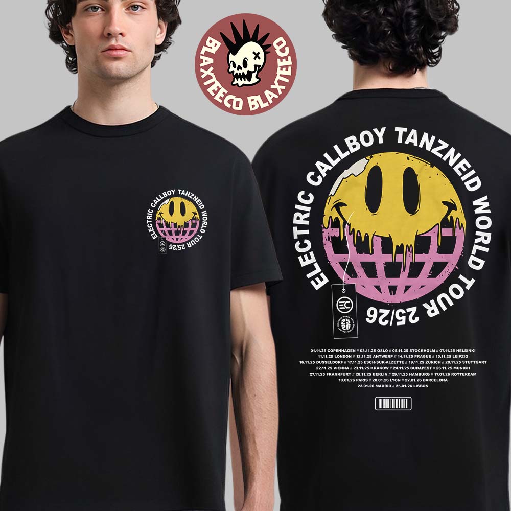Electric Callboy Tanzneid World Tour 2025 2026 Globe - Adult & Kids T-Shirts, Sweatshirts & Hoodies apparel design preview 1