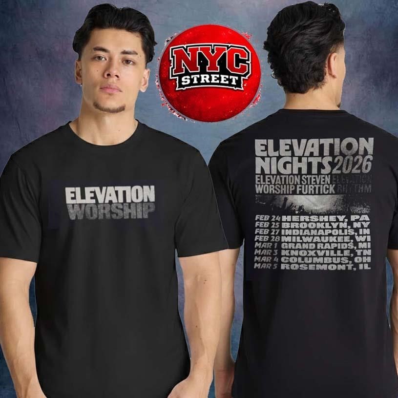 Elevation Worship Merch Nights Tour 2026 Dates Two - Adult & Kids T-Shirts, Sweatshirts & Hoodies apparel design preview 1