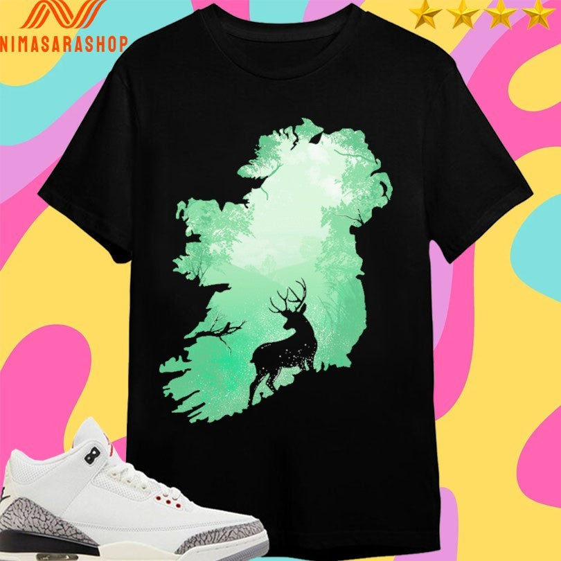 Emerald Isle Silhouette Deer - Adult & Kids T-Shirts, Sweatshirts & Hoodies apparel design preview 1