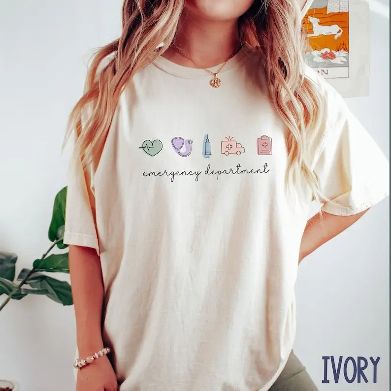 Emergency Department Comfort Colors Nurse ER Tech - Adult & Kids T-Shirts, Sweatshirts & Hoodies apparel design preview 1
