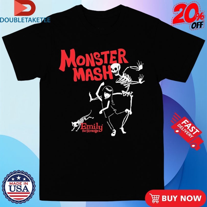 Emily The Strange Monster Mash Skeleton Cat - Adult & Kids T-Shirts, Sweatshirts & Hoodies apparel design preview 1