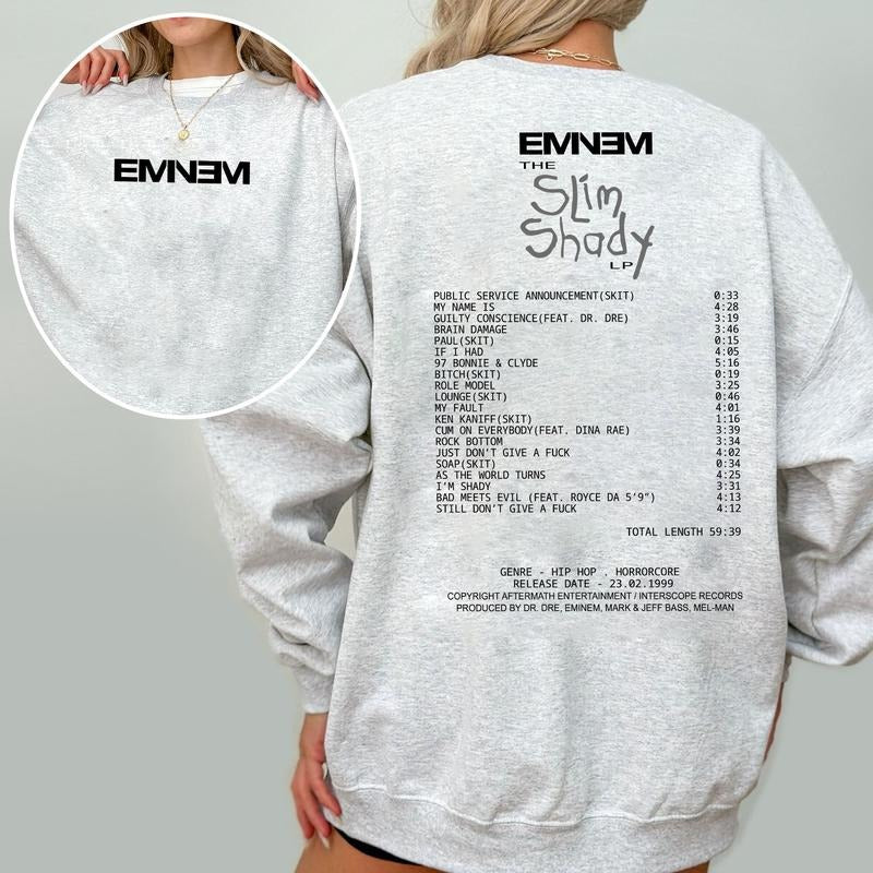 Eminem Tour Slim Shady Inspired Music Vintage 90s Rap - Adult & Kids T-Shirts, Sweatshirts & Hoodies apparel design preview 1