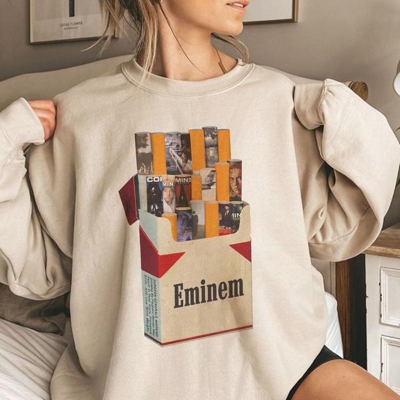 Eminem Rapper Vintage Music Album Cigar Lovers Ver - Adult & Kids T-Shirts, Sweatshirts & Hoodies apparel design preview 1