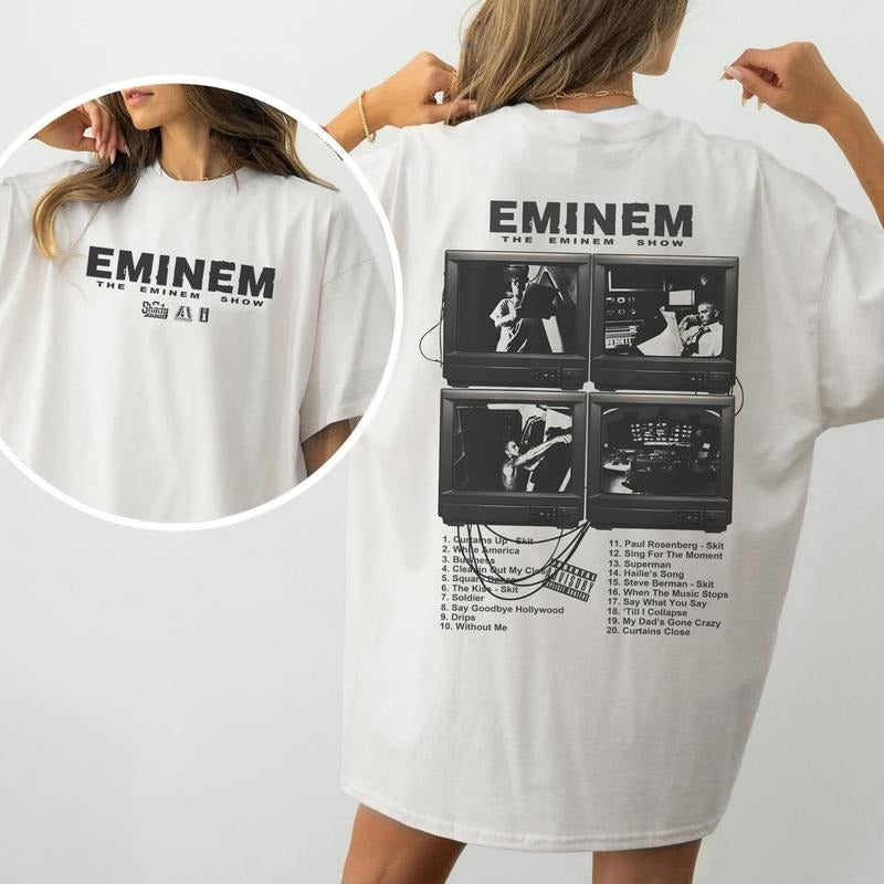 Eminem Rapper Vintage Music Album World Tour - Adult & Kids T-Shirts, Sweatshirts & Hoodies apparel design preview 1