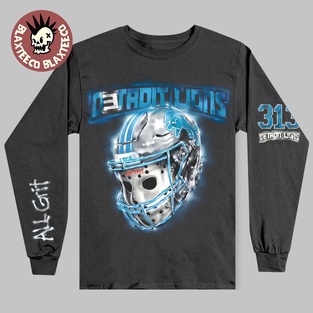Eminem x Detroit Lions Hockey Mask And Helmet All - Adult & Kids T-Shirts, Sweatshirts & Hoodies apparel design preview 1