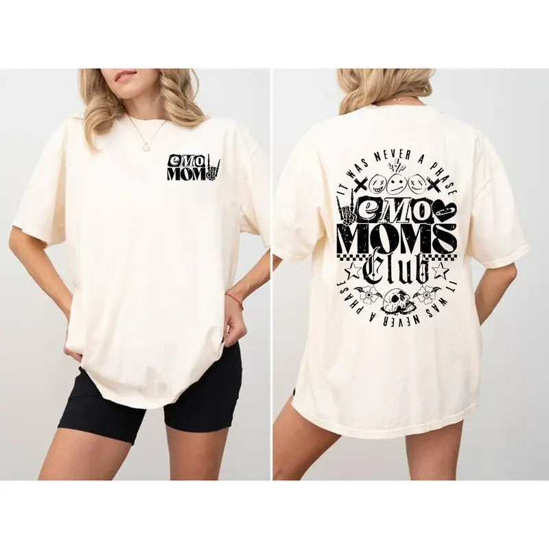 Emo Moms Club Was Never Phase Cool Mom Skull - Adult & Kids T-Shirts, Sweatshirts & Hoodies apparel design preview 1