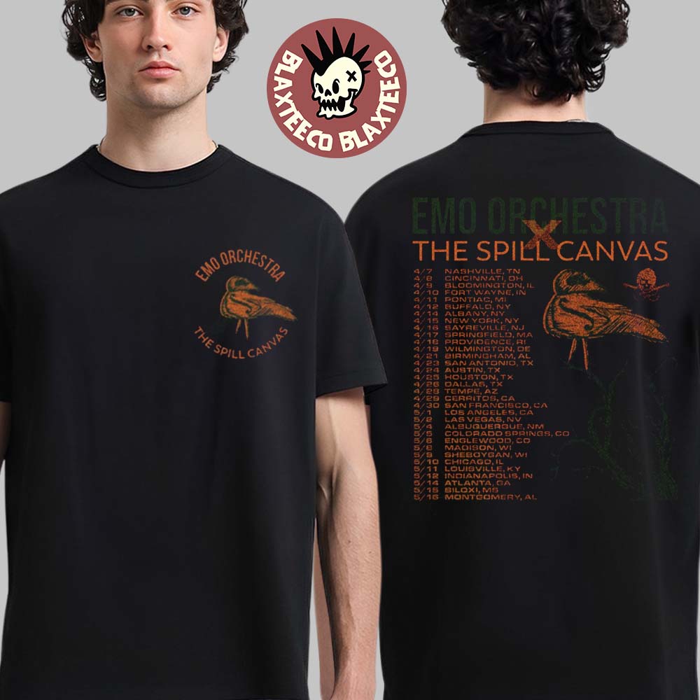 Emo Orchestra The Spill Canvas 2026 North America - Adult & Kids T-Shirts, Sweatshirts & Hoodies apparel design preview 1