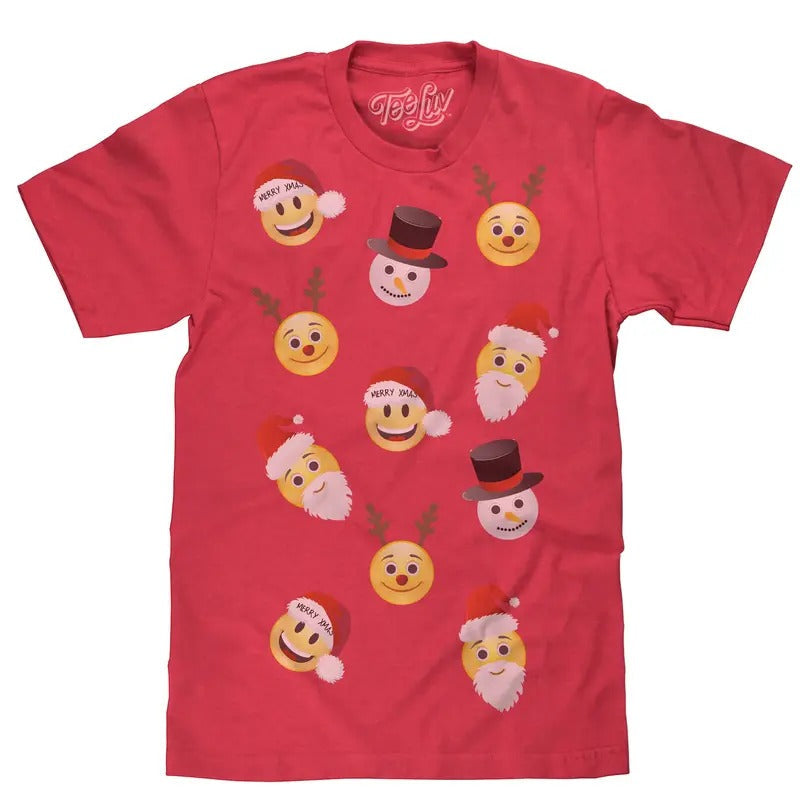 Emoji Party Red - Adult & Kids T-Shirts, Sweatshirts & Hoodies apparel design preview 1