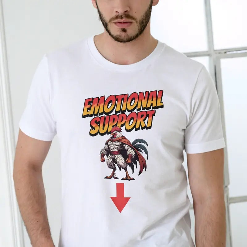 Emotional Support Animal Rooster - Adult & Kids T-Shirts, Sweatshirts & Hoodies apparel design preview 1