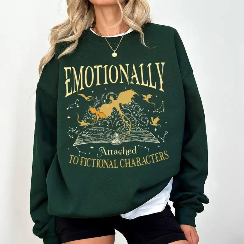 Emotionally Attached Fictional Characters Fourth Wing - Adult & Kids T-Shirts, Sweatshirts & Hoodies apparel design preview 1