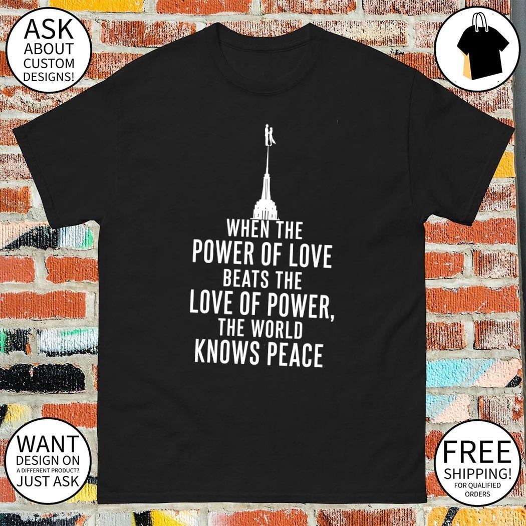 Empire State Building When The Power Of Love Beats - Adult & Kids T-Shirts, Sweatshirts & Hoodies apparel design preview 1