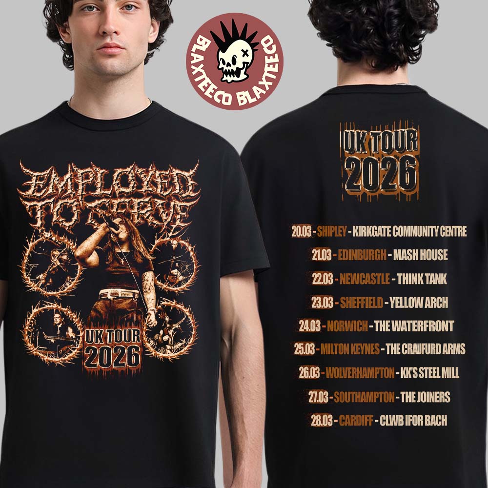 Employed To Serve UK Tour 2026 Merch With Dates Back - Adult & Kids T-Shirts, Sweatshirts & Hoodies apparel design preview 1