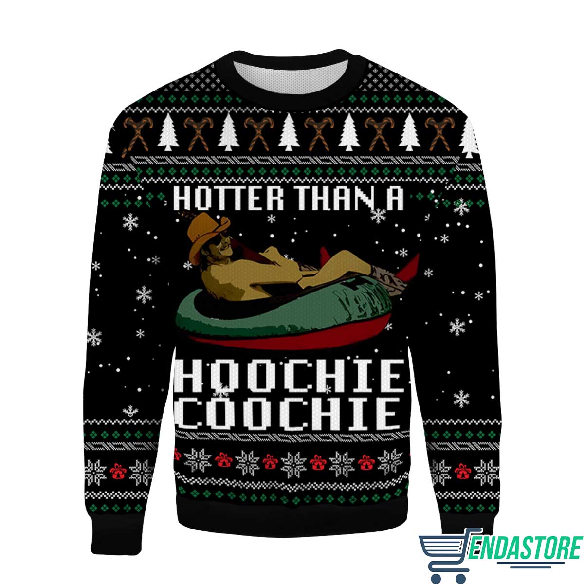 Alan Jackson Hotter Than A Hoochie Hoochie 3D Ugly Christmas Sweater - Gift Idea product image