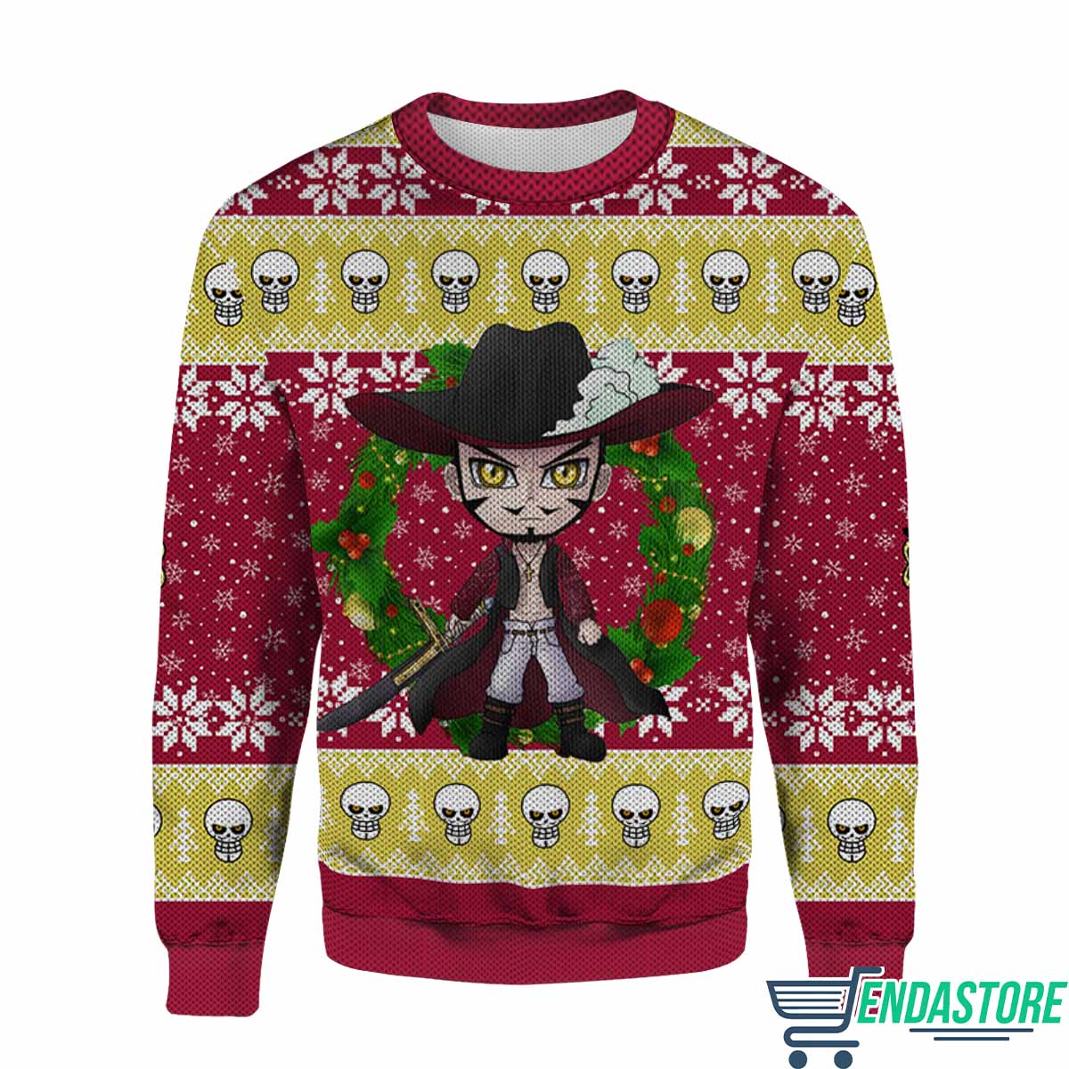 Dracule Mihawk One Piece 3D Ugly Christmas Sweater - Holiday Gift product image