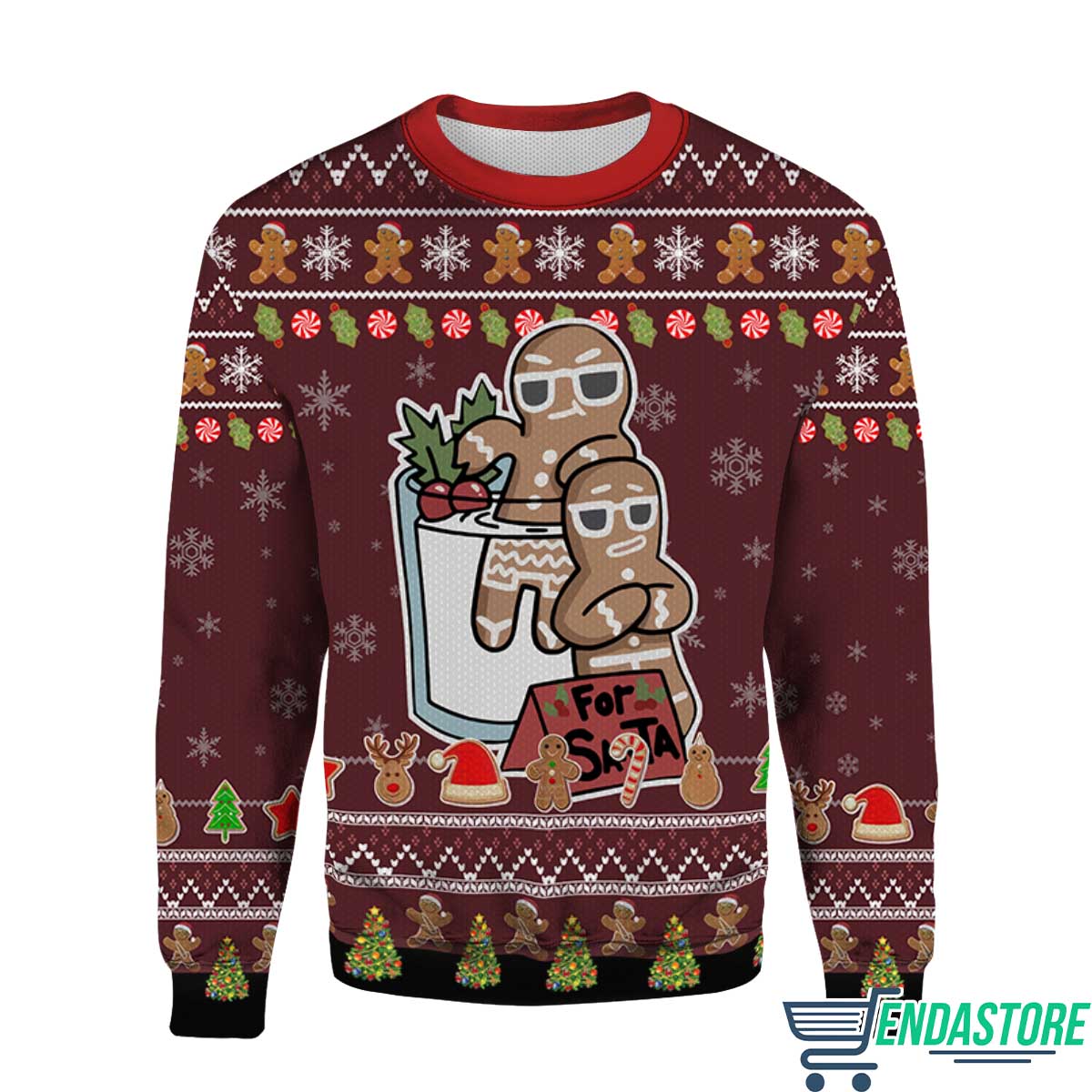 Gingerbread For Santa 3D Christmas Sweater - Holiday Gift product image