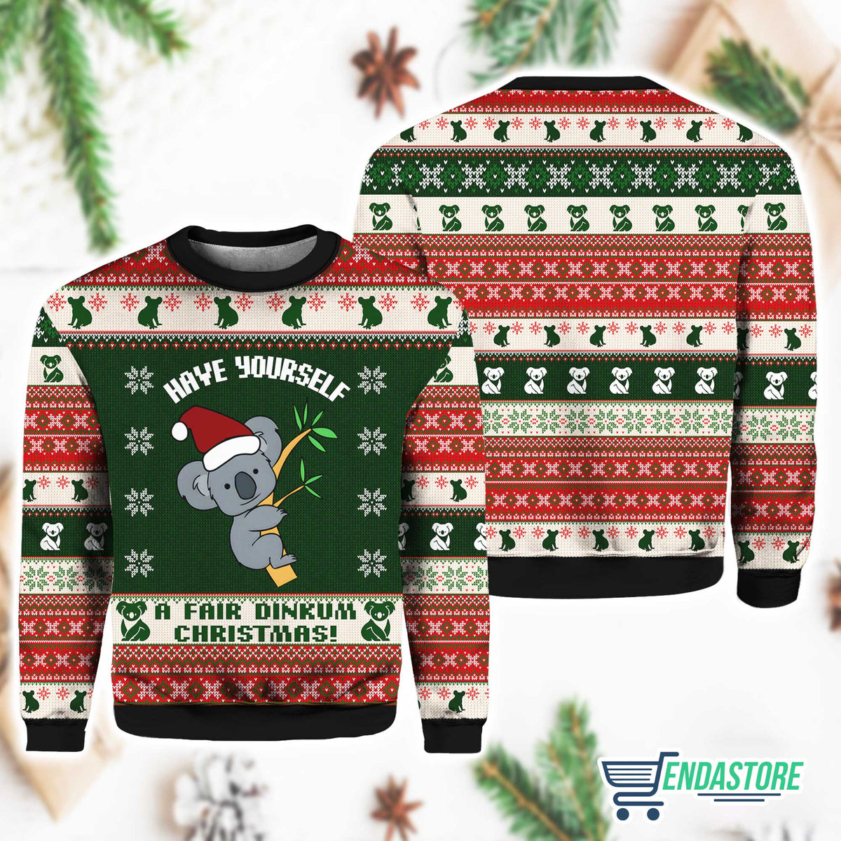Australian Fair Dinkum Christmas 3D Ugly Christmas Sweater - Holiday Gift product image 2